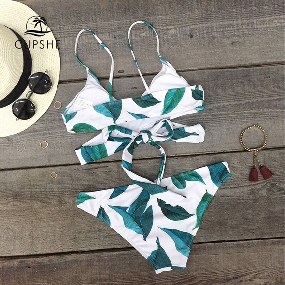 NEW Cupshe Leaf Print Bikini - Picture 15 of 16